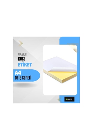 A4 Mat Kuşe Çıkartma Ekiket Kağıdı 100 Adet