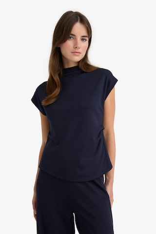 Defacto Slim Fit Dar Kesim Yarım Balıkçı Yaka Pike Kolsuz Bluz F7760ax25aunv135 Lacivert