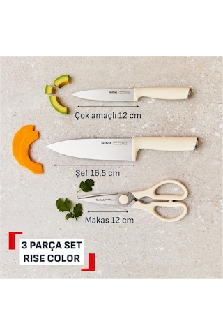 Tefal Eversharp 3'lü Entegre Otomatik Bileyicili Bıçak Seti 586917