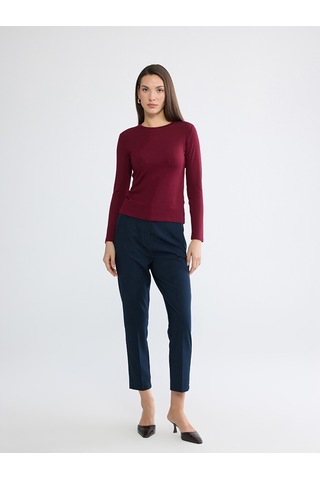 Lcwaıkıkı Basic Bordo Bisiklet Yaka Kadın Body