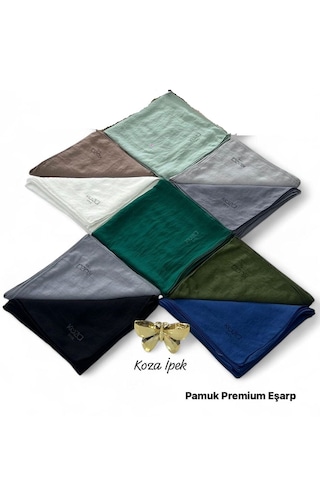 Bilmar Pamuk Premium Eşarp 95 X 95 Cm X 10 Adet Çok Renkli