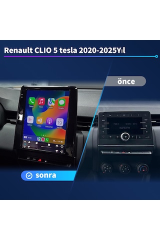 Renault Clıo 5 Tesla 2020-2025yıl 6gb Ram 128gb Rom Multimedya