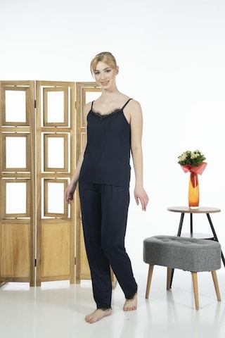 Estiva Kadın İp Askılı Likra Viskon Yazlık Pijama Takımı 001