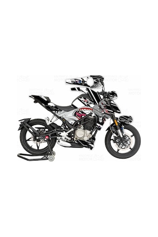 Cf Moto Nk 250 Sticker Set Shark & Dog Design Siyah