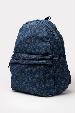 İcone Bag Icone Unısex Sırt Çantası, Yıkamalı Denim Çanta, Fermuar Kapamalı, Kot Sırt Çantası Kot Mavi