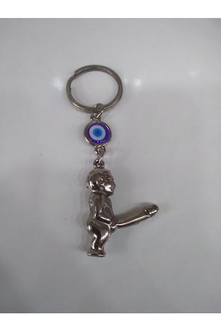 Bereket Tanrısı Gümüş Renk Komik Hediyelik Anahtarlık