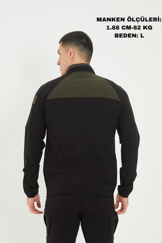 Camp Scoutland Camp260 Outdoor Tactical Su İticili Erkek Fermuarlı Taktik Sweatshirt Siyah