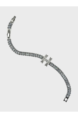 Arnes Jewelry Çelik Silver Zirkon Taşlı Su Yolu Bileklik Ar570nes Ar632nes Gümüş