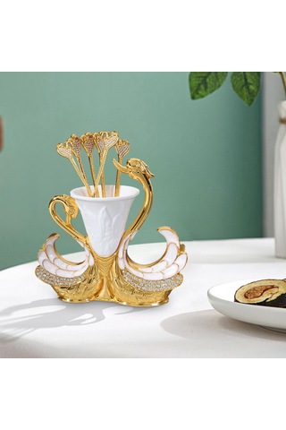 Homyl Kuğu Tabanı Tutucu Tatlı Kaşığı Organizatör Kahve