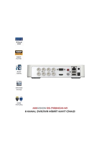 Ds-7108hghı-m1 8 Kanal Dvr İnsan Araç Sınıflandırma Destekli