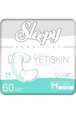 Sleepy Yetişkin Hasta Bezi Medium 2 x 30'Lu 60 Adet
