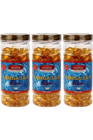 Vitapol Omega 3-6-9 Balık Yağı 3X200 Softgel