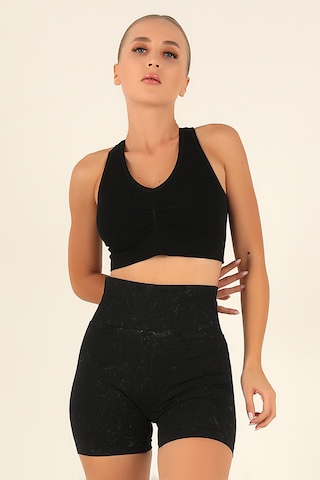 Doremi Çift Kat Kaplı Kalın Askılı Bralet Siyah-m-l siyah