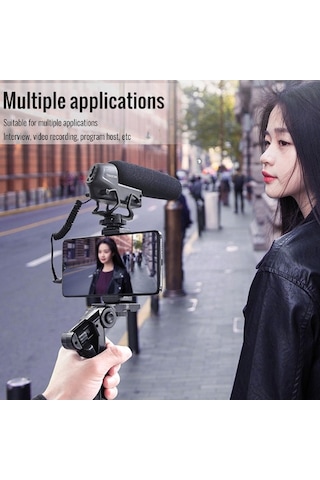 Takstar Sgc-600 Profesyonel Kamera Mikrofonu - Süper Kardioid, 3 Seviyeli Kazanç Kontrolü, Düşük Kesme, Rüzgar Koruyucu