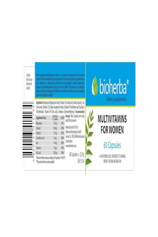 Bioherba Multivitamin Kadın İçin Takviye Edici Gıda 60 Kapsül