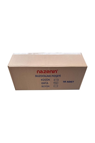 Nazenin Düz Kilitsiz Şeffaf Orta Boy Buzdolabı Yemek Gıda Poşeti Torbası 24 x 38 CM 50 x 30'lu