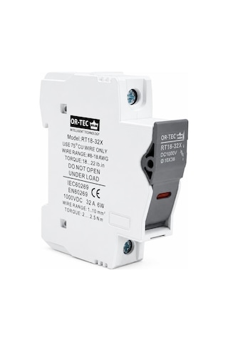 Or-tec 1000v 32a 10x38 Dc Sigorta + Sigorta Yuvası