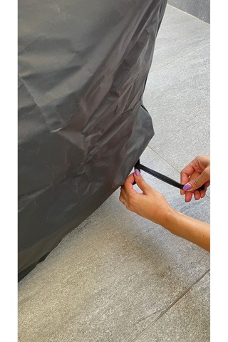 Siyah Bahçe Mobilya Koruma Örtüsü Branda 300x160x80 Cm-santimetre, Su Geçirmez, Güneşten Korur Diğer