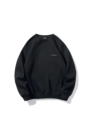 Brz Collection Unisex Oversize Zen Garden Sweatshirt-siyah Siyah