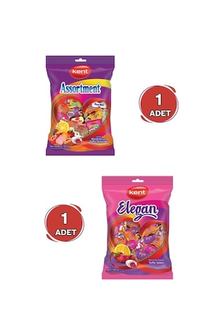 Kent Karışık Bayram Şekeri & Elegan Bayram Şekeri 375g - 2 Adet 6'li Paket