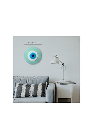 Minimalist Küf Yeşili Nazar Boncuğu El Yapımı Ahşap Büyük Nazarlı 54046330