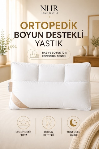 Medikal, Ortopedik Baş Ve Boyun Destekli Uyku Yastığı 40x60 12