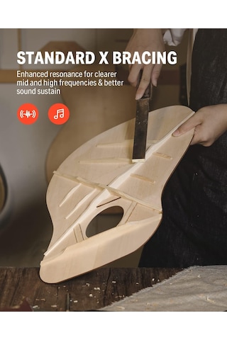 Donner Dag-1cb Dreadnought Akustik Gitar Seti Siyah