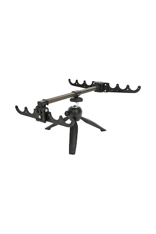 Geeroyoo Alüminyum Katlanabilir Buz Balıkçılığı Kamışı Tutucu - Üç Ayaklı, Çoklu Kamış Konumu, Dayanıklı Ve Taşınabilir