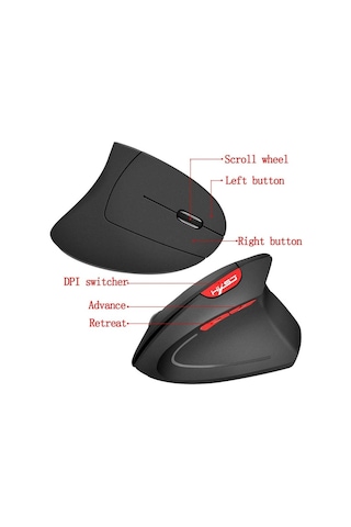 Reedark "ergonomik Dikey Kablosuz Fare - 2400dpı, 2.4ghz, Oyun Ve Ofis İçin" 001