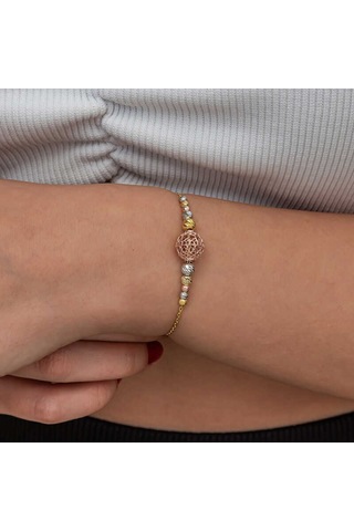 Gümüş Renkli Top Dorika Kadın Bileklik Gümüş