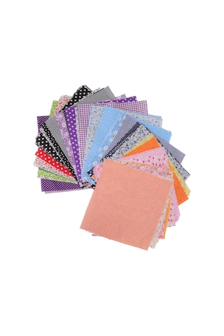 Hangfox 56 Renkli 25x25cm Tam Pamuk Çiçek Desenli Kumaş Seti - El İşleri, Dikiş, Quilt Ve Dıy Projeleri İçin Yumuşak Ve Kesimi Kolay Diğer