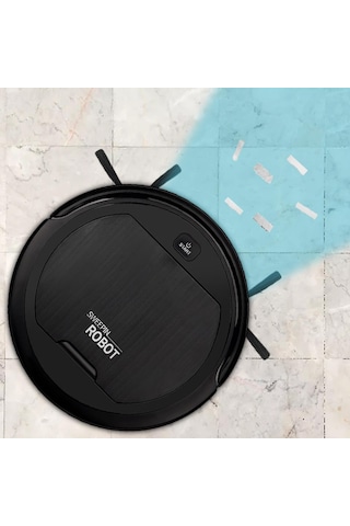 Suntek 3'ü 1 Arada Robot Süpürge Düşük Gürültülü Siyah Siyah