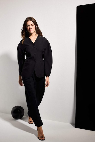 Defacto Fıtted V Yaka Krep Blazer Ceket H0904ax26smbk81 Siyah-bk81