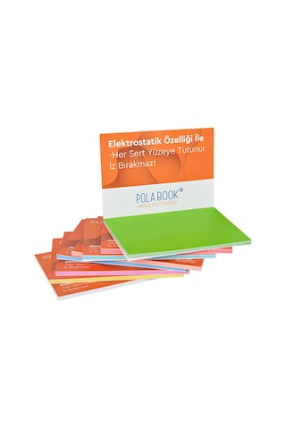 Elektrostatik Yapışkanlı Akıllı Not Kağıdı 7x10 Cm 50 Sayfa Pratik Ofis Not Defteri Yeşil
