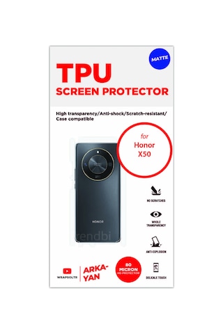 Honor X50 Mat Arka Ve Yan Kaplama Koruyucu Hd Film