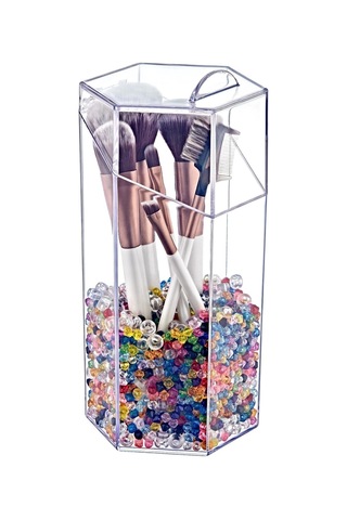 Morponi Kapaklı Makyaj Fırçası Düzenleyici Organizer Şeffaf