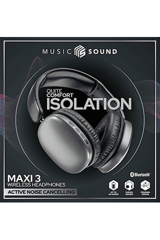 Cellularline Music Sound Maxi 3 ANC Bluetooth 5.3 Kulak Üstü Kulaklık