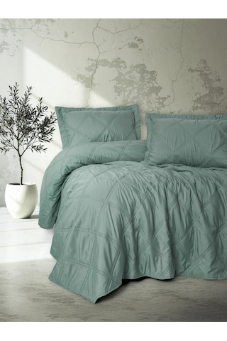 Cotton Box Serra Çift Kişilik Yatak Örtüsü Tila Mint Mint