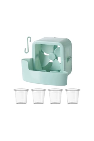 Geeksen Ev İçi Asma Tipi Buzlu Soğutucu Fan - Delme Yok Kurulum - Mavi - Pp Malzeme - Kompakt Tasarım