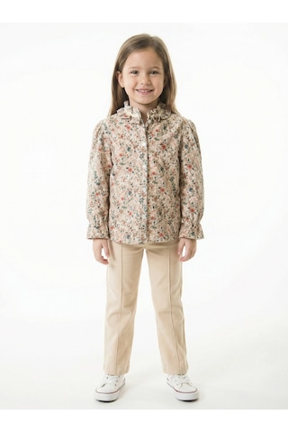Xo Kids Kız Çocuk 3lu Alt Üst Takım 3-7 Yaş 4778 Haki