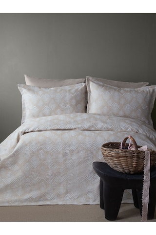 Bedline Tek Yatak Örtüsü Tek Kişilik Areca Bej 170x240 Cm