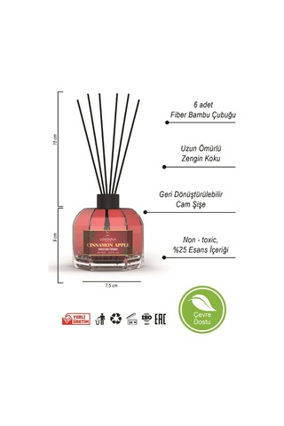 Cinnamon Apple Bambu Cubuklu Oda Kokusu 130 Ml Elma - Tarçın