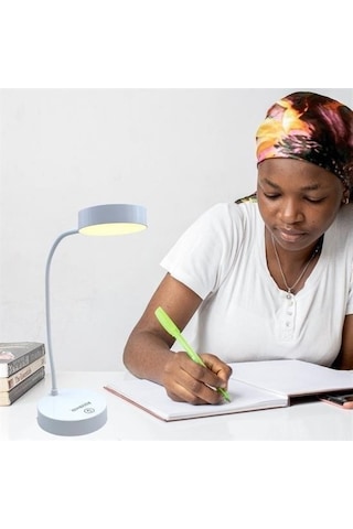 Buffer Yuvarlak Usbli Dokunmatik 3 Kademeli 360 Derece Özel Göz Korumalı Led Lityum Masa Lambası -m11 Beyaz
