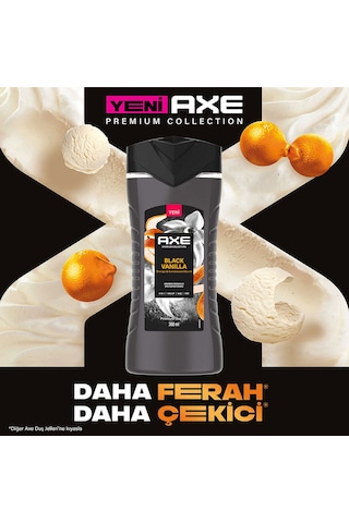 Axe Black Vanilla 3in1 Vücut Saç Yüz Duş Jeli 2 x 300 ML