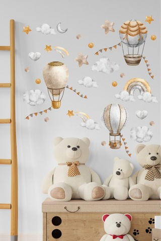 Uçan Balon Temalı Çocuk Odası Sticker Seti