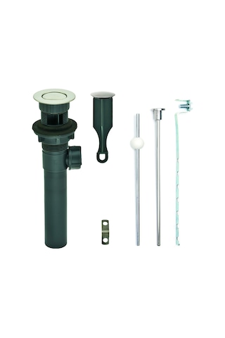 Waterworks Pf0735-bn-gr Gri Abs Gövde Banyo Lavabosu Tuvalet Açılır Tahliyesi Bilyeli Kaldırma Çubuklu Taşma Cupc Çok Renkli