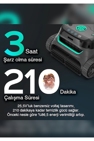 Wybot S2 Pro Havuz Robotu 300m2 Havuz Taban Ve Havuz Duvarı Temizlik Robotu