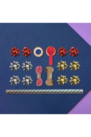 Yeşil Verev Kraft Ambalaj Kağıdı Seti 10 Rulo Kağıt 70x100 Cm