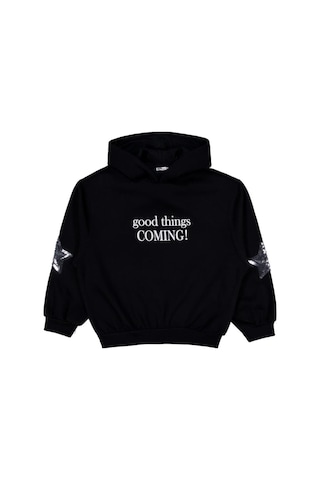 Civil Girls Coming Baskılı 10-13 Yaş Sweatshirt Siyah