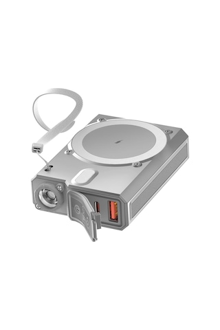 Mey İthalat J38 10.000 Mah 20w Pd Led Işıklı Magsafe Powerbank - Gri Çok Renkli